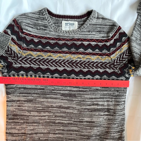 Urban Pipeline Large Cotton Blend Longsleeve Sweater Blue/Grey & Accent Pattern - Picture 6 of 15